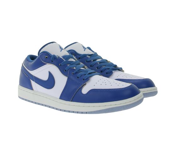 NIKE Air Jordan 1 Low Men's Sneakers with Cushioned Midsole, Genuine Leather Shoes FN5214-141 Blue/White