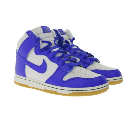 NIKE Dunk High Men's Sneakers, Genuine Leather Shoes in Retro Design FV6612-001 Blue/White