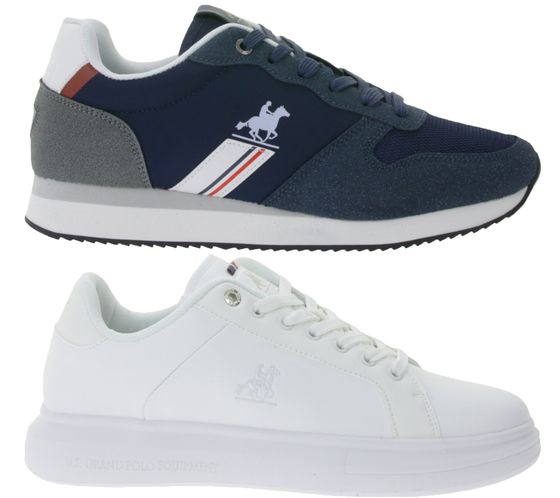 U.S. Grand Polo Women's Lace-Up Sneakers, Men's Casual Shoes GPM51 Navy Blue or White