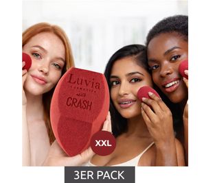 Lot de 3 éponges cosmétiques vegan Luvia et Crash by Luisa Crashion XXL (rose)