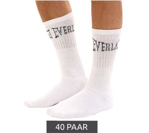 40 Paar EVERLAST Herren Sport-Socken mit Baumwollanteil lange Strümpfe OEKO-TEX Standard 100 EVL1TENX10BL Weiß