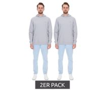 2-Pack PLAYBOY Men's Cotton Long-Sleeve Hoodie with Hood, Gray