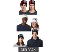 3-Pack Star Wars Beanie for Women or Men, One Size Fits All, Fan Item, Winter Hat in Black or White