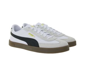 PUMA Club II Era Genuine Leather Men's Sneakers in a Retro Football Design with Softfoam 397447 07 White/Black