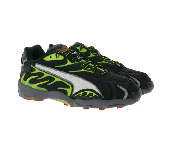 Baskets PUMA x A$AP Inhale Rocky pour homme avec empiècements en cuir véritable, style piste rétro 402459 01 Noir/Jaune