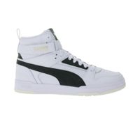 Zapatillas PUMA Rebound Game de piel auténtica para hombre y mujer, estilo bota alta, con diseño de baloncesto y plantilla SoftFoam 385839 01 Blanco/Negro