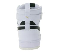 Zapatillas PUMA Rebound Game de piel auténtica para hombre y mujer, estilo bota alta, con diseño de baloncesto y plantilla SoftFoam 385839 01 Blanco/Negro