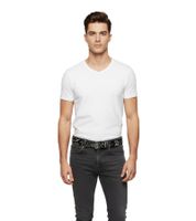 3er Sparpack Motörhead Gürtel für Damen oder Herren Einheitsgröße 100cm mit Logo-Schriftzug Freizeit-Gürtel BT104890MTR Schwarz/Grau