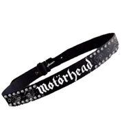 3er Sparpack Motörhead Gürtel für Damen oder Herren Einheitsgröße 100cm mit Logo-Schriftzug Freizeit-Gürtel BT104890MTR Schwarz/Grau