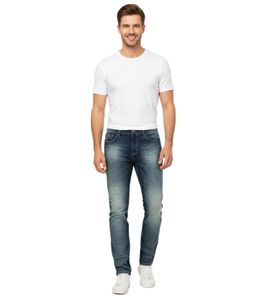 Jean SUBLEVEL pour homme, coupe droite moderne, 5 poches, 100 % coton, bleu (H85006T61957D242)