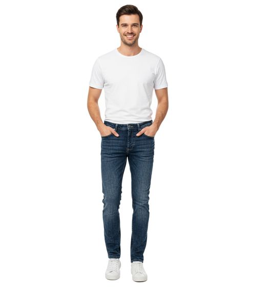 Jean SUBLEVEL pour homme, coupe droite moderne, pantalon en denim 5 poches, 100 % coton, coloris bleu (H85006T61957M190).