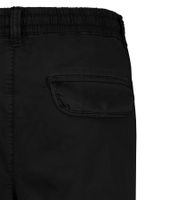 Pantalon cargo homme SUBLEVEL en coton noir, taille élastiquée avec cordon de serrage, réf. H64068BE62324B1