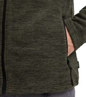 INDICODE Wilton Men's Fleece Jacket with Stand-Up Collar and Chest Pocket, Heathered Transitional Jacket 55383MM 600 Green