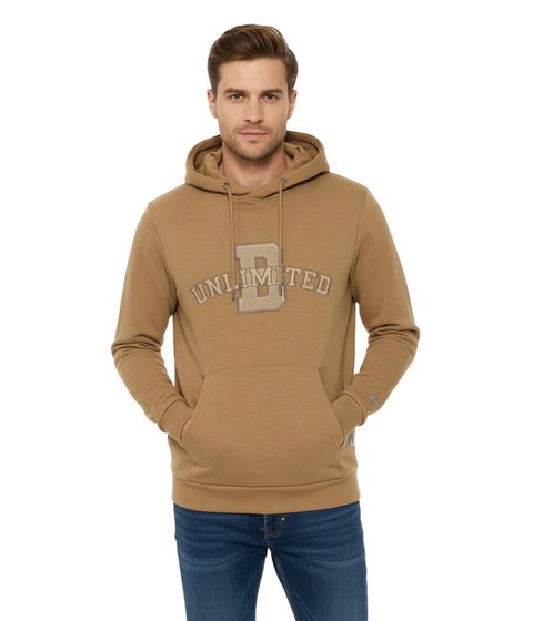 BLEND Men's Cotton Hoodie with UNLIMITED Logo 20717207 181018 Brown
