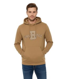 BLEND Men's Cotton Hoodie with UNLIMITED Logo 20717207 181018 Brown