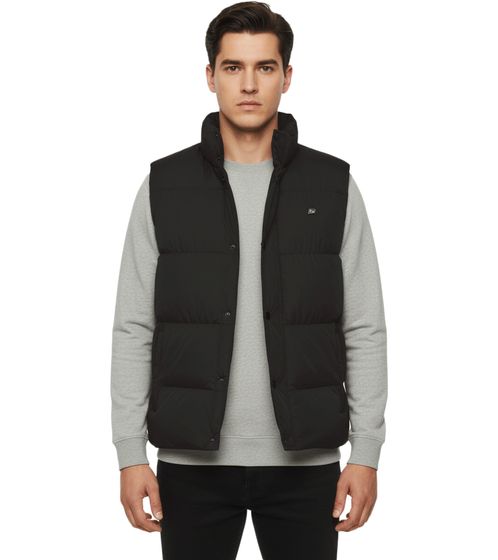 BLEND Tomy Men's Quilted Vest, Warmly Lined Transitional Vest with High Collar 20716813 ME 194007 Black