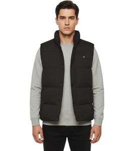 BLEND Tomy Men's Quilted Vest, Warmly Lined Transitional Vest with High Collar 20716813 ME 194007 Black