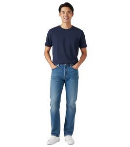 LEVI'S 501 Original Fit Men's Denim Trousers in 5-Pocket Style Jeans Cotton Trousers 00501-3667 Cascade Blue