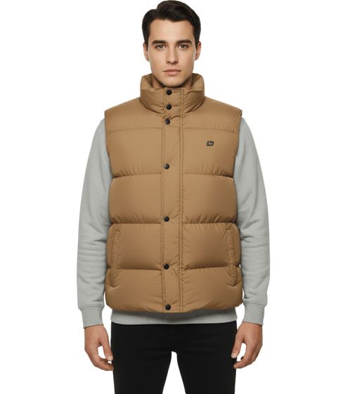 BLEND Tomy Men's Quilted Vest, Warmly Lined Transitional Vest with High Collar 20716813 ME 171118 Beige