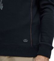 FQ1924 Erik Herren Sweatshirt Kapuzen-Pullover Baumwoll-Pulli mit Stickerei 21900544-ME 194011 Blau