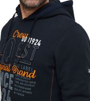 FQ1924 Erik Herren Sweatshirt Kapuzen-Pullover Baumwoll-Pulli mit Stickerei 21900544-ME 194011 Blau