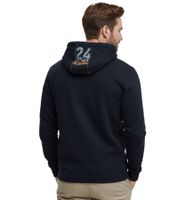 FQ1924 Erik Herren Sweatshirt Kapuzen-Pullover Baumwoll-Pulli mit Stickerei 21900544-ME 194011 Blau
