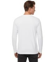 11 PROJECT Emilio Men's Long-Sleeve Basic Shirt with Crew Neck, Cotton Shirt 21300996ME 110601 White