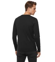 11 PROJECT Emilio Men's Long-Sleeve Basic Shirt with Crew Neck, Cotton Shirt 21300996ME 194008 Black