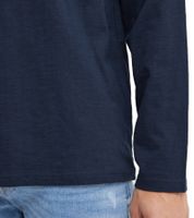 11 PROJECT Emilio Men's Long-Sleeve Basic Shirt with Crew Neck, Cotton Shirt 21300996ME 194010 Blue