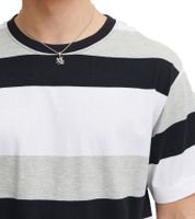 11 PROJECT Frankie Men's Cotton T-Shirt, Color-Blocking Summer Shirt 21301046ME 194008 Black/White/Gray