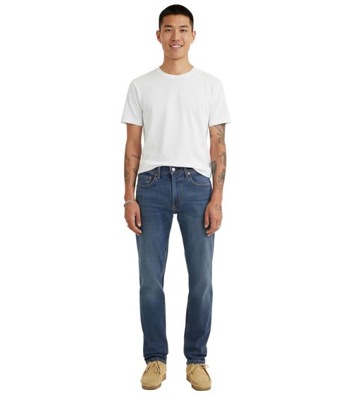 LEVI'S 502 Taper Performance Cool Men's Slim Leg Jeans, Cotton, 29507-0053 "Dark Indigo Worn In" Blue