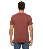 Camiseta de algodón para hombre 11 PROJECT Santo, estilo jaspeado veraniego con bolsillo en el pecho, color rojo óxido (20715236 ME 191540)