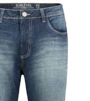 Pantalones vaqueros SUBLEVEL para hombre, estilo recto moderno, cinco bolsillos, algodón, H85006T61957M190 Azul