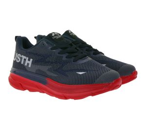 U.S. Athletic Nitro Men's Casual Sneakers with "USTH" Print Lace-up Shoes Trainers Navy/Red