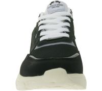 U.S. Athletic Flag Men's Casual Sneakers in Overlay Look Lace-up Shoes Trainers Black/White