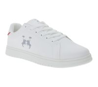 U.S. Athletic Street Men's City Sneakers with Logo Print Lace-up Shoes Trainers white