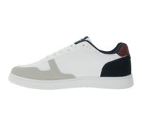 U.S. Athletic Basic Men's Everyday Sneakers with Embossed Logo, Lace-Up Shoes with Embroidery, Sneakers, White/Grey/Navy/Bordeaux