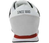 U.S ATHLETIC Speed Run Herren Sport-Sneaker in Canvas-Wildlederoptik Schnür-Schuhe Turnschuhe Schwarz/Grau/Weiß