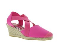 Citywalk Wedges Damen Keilabsatz-Sandalen mit Gummizug Espadrilles Sandalette 11007623 Pink oder 89353835 Dunkelblau