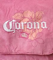 Corona Beer Women's Shoulder Bag with Logo Embroidery - Fan Merchandise - Various Models such as Canvas Bag, Small Shopper, or Bowling Bag in Pink or Beige/Brown