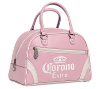Corona Beer Women's Shoulder Bag with Logo Embroidery - Fan Merchandise - Various Models such as Canvas Bag, Small Shopper, or Bowling Bag in Pink or Beige/Brown