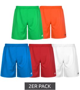 Confezione da 2 pantaloncini da allenamento da uomo Outfitter OCEAN FABRICS, pantaloncini sportivi sostenibili Tahi Match OUT-M-1032-OTW in bianco, rosso, blu, arancione o verde