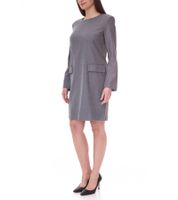 2-Pack Women's Sustainable Dress with Shoulder Pads, Wool Blend Business Dress, Mini Dress 956968 Gray