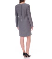 2-Pack Women's Sustainable Dress with Shoulder Pads, Wool Blend Business Dress, Mini Dress 956968 Gray