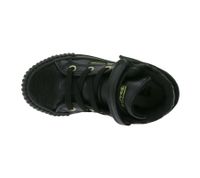 BRITISH KNIGHTS Roco Baby Mid-Top Sneakers with Leopard Print, Toddler Lace-Up Shoes with Fold-Down Cuff, Girls' Style B48-3709I-02, Black