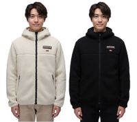 NAPAPIJRI T-Tynik FZH Herren Fleece-Jacke nachhaltige Sweat-Jacke mit seitlichen Eingriffstaschen Fleecejacke Schwarz oder Beige