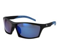 Champion Sport Sunglasses for Men, Mirrored Lenses, Polarized, Category 3, CU514201, Blue/Black