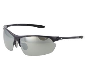 Champion Sport Sunglasses for Men, Mirrored Polarized Lenses, Category 3, CU513002, Gray