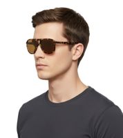 Champion Sunglasses for Men, Casual Glasses, Mirrored Lenses, Vacation Glasses, Filter Category 3, CU513403 Brown