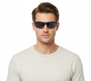 Champion Sport Sunglasses for Men, Mirrored Lenses, Polarized, Category 3, CU513003, Dark Blue